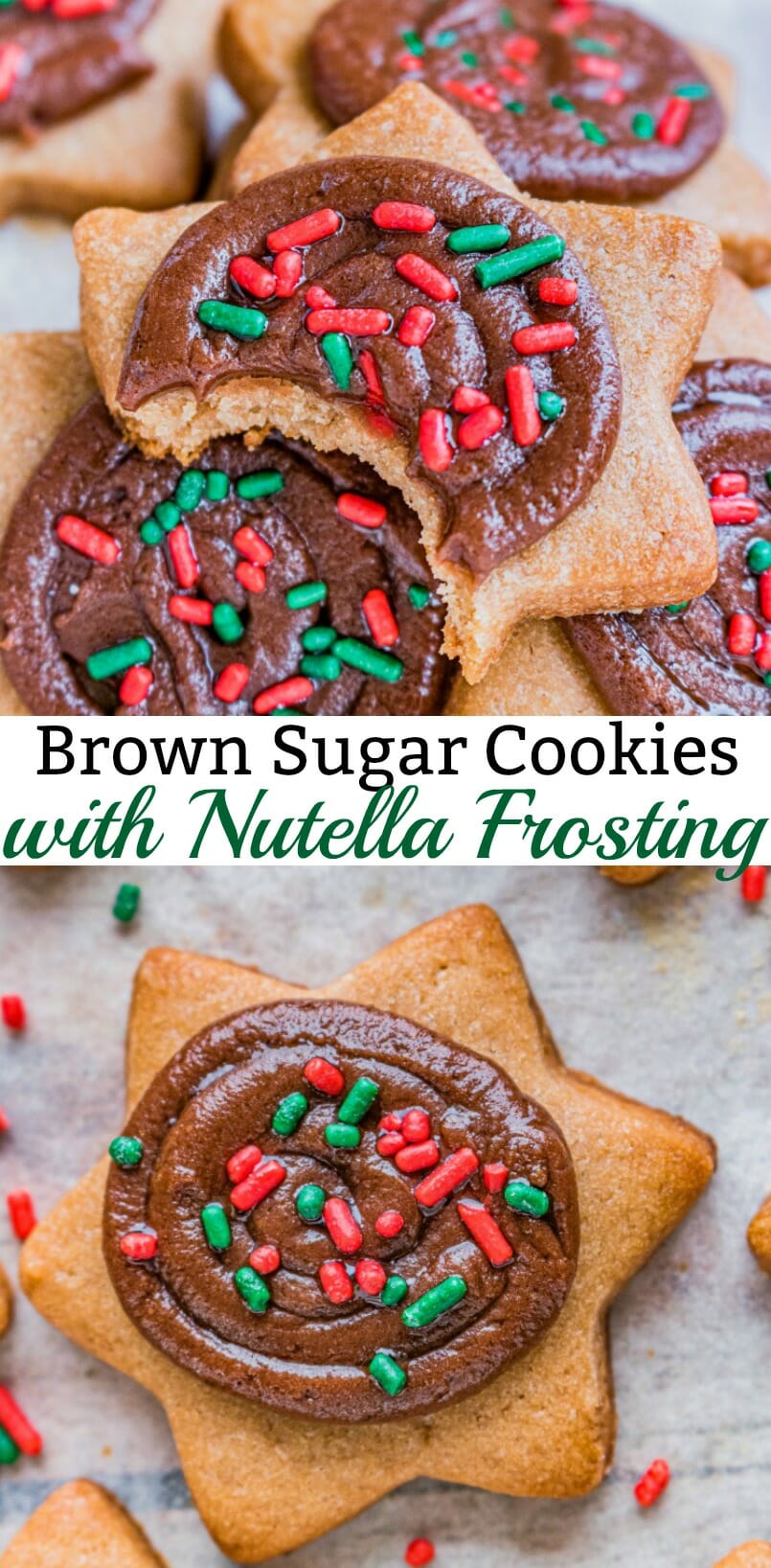 Brown Sugar Cookies with Nutella Frosting