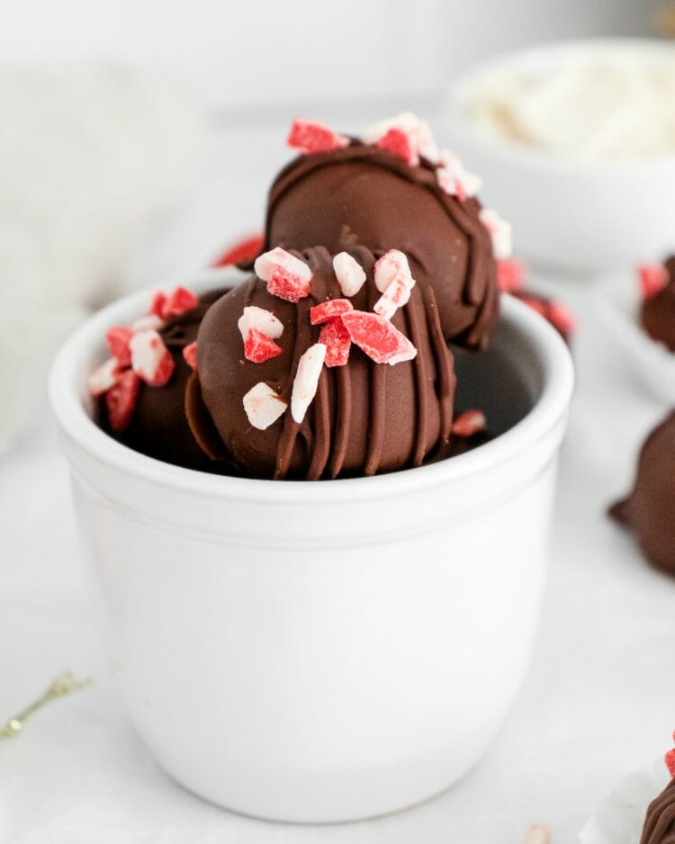 Peppermint Bark Truffles