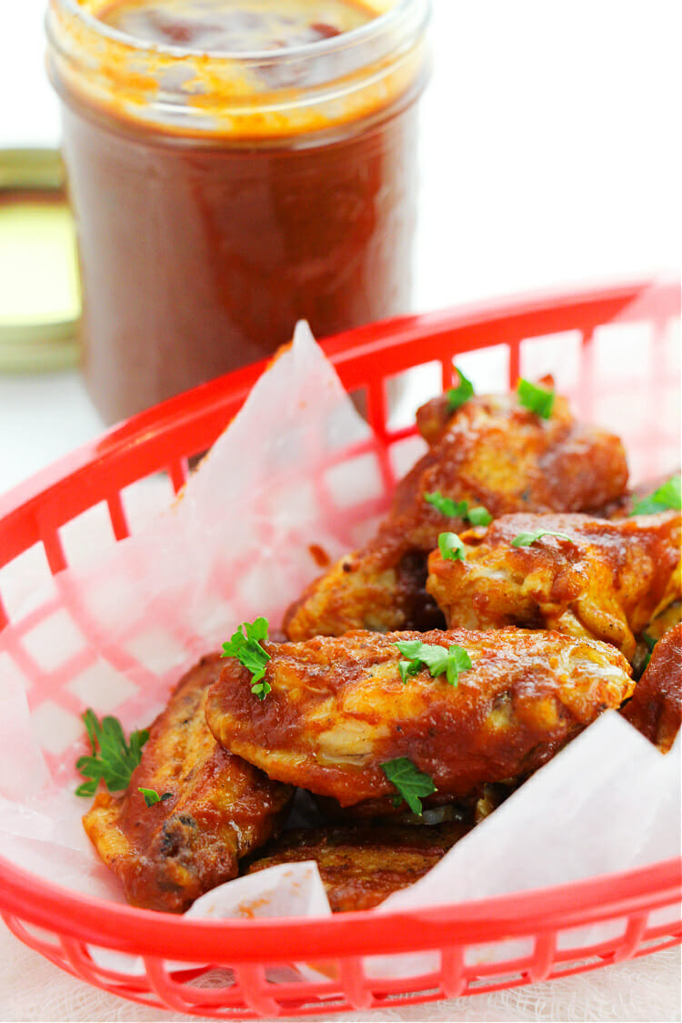 Keto Wings with Homemade BBQ Sauce 