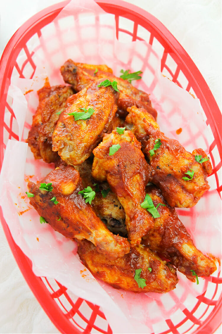 Keto Crispy Baked Barbecue Wings
