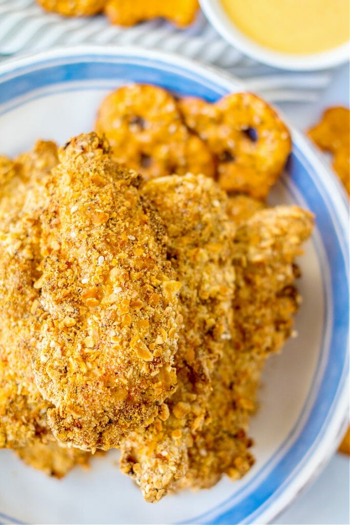 Air Fryer Everything Pretzel Chicken