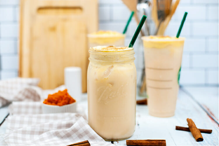 Starbucks Copy Cat Chai Tea Latte with Pumpkin Cream Cold Foam