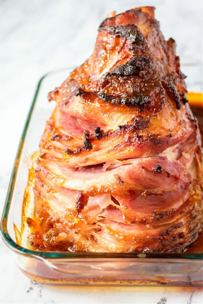 Peach Glazed Spiral Ham 