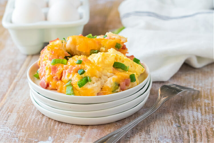 Slow Cooker Ham and Cheese Breakfast Casserole