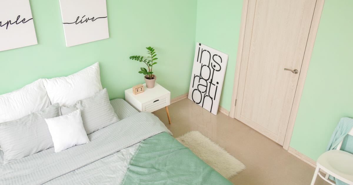 interior of modern stylish bedroom