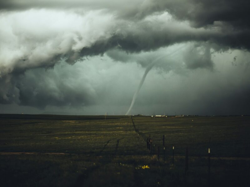long exposure photography of hurricane