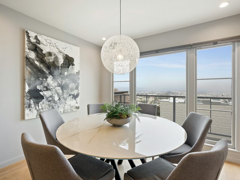 white round table with chairs