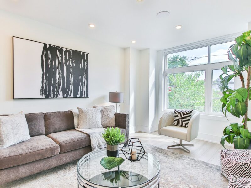 brown fabric sofa set