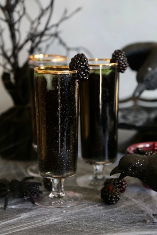 Blackberry rum cocktail