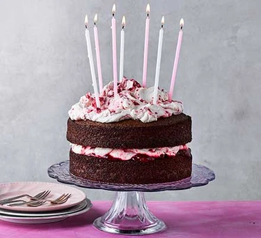 Chocolate Raspberry Birthday Layer Cake