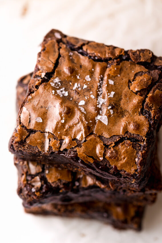 Best Brownies with Crackly Tops