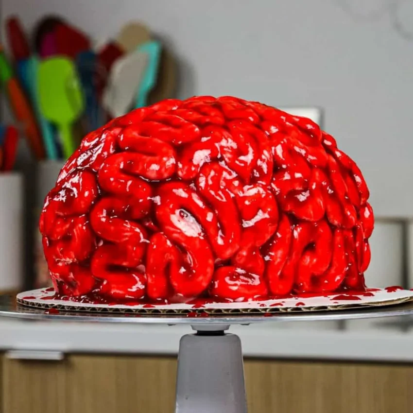 Red velvet Brain Cake