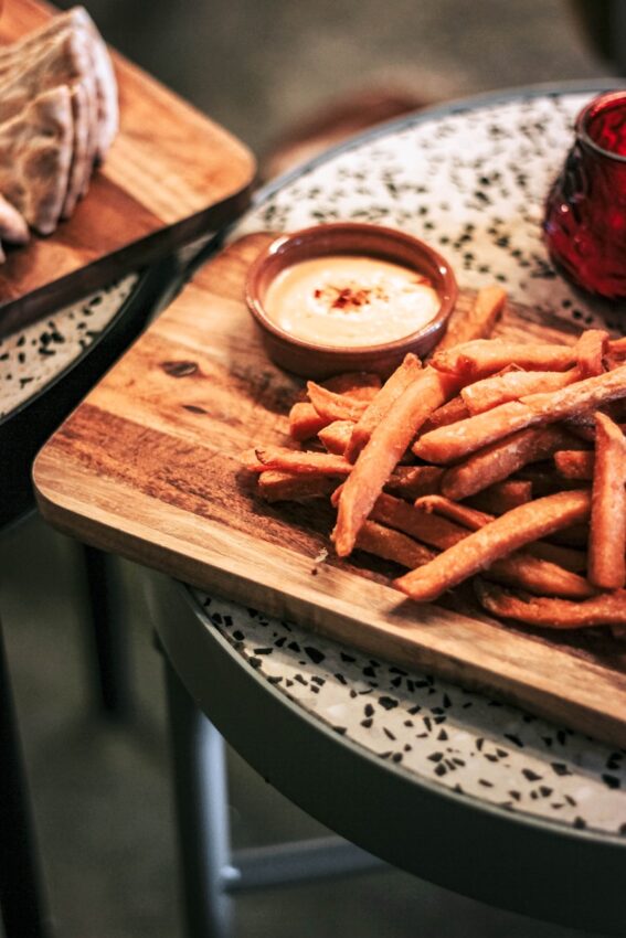 Sweet Potato Fries and Dipping Sauce Sides