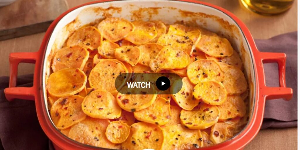 Smoked Chile Scalloped Sweet Potatoes