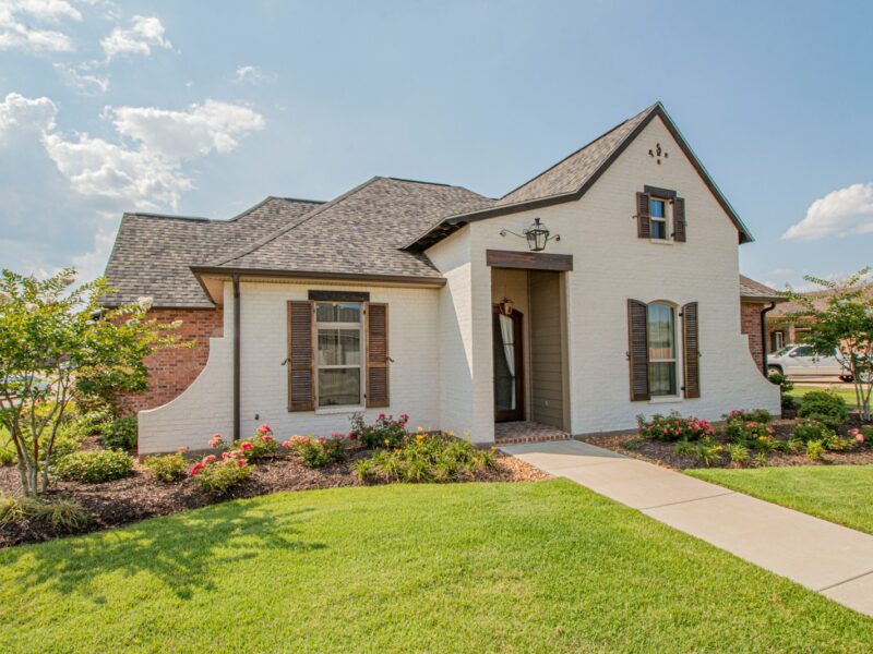 brown and white concrete house