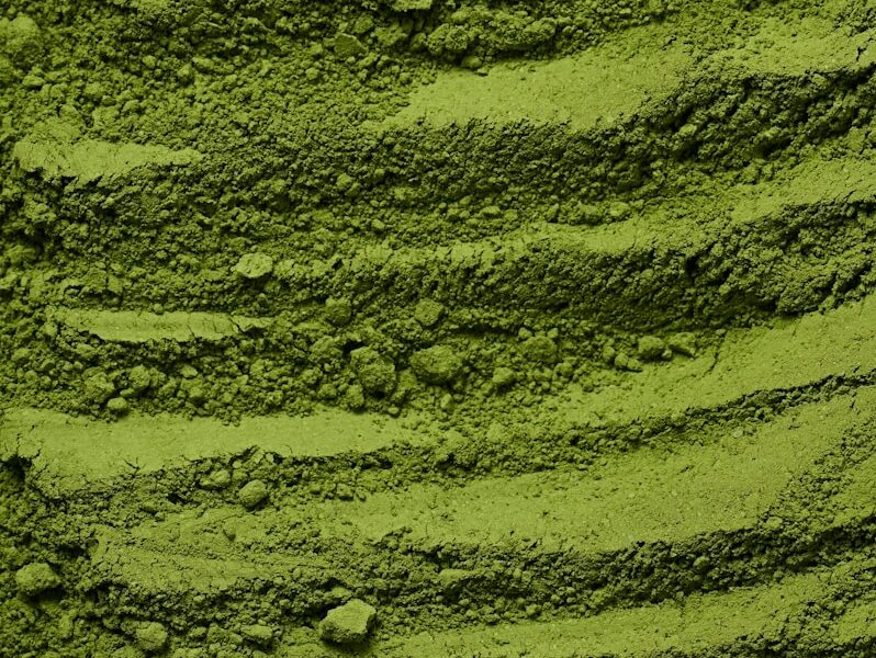 a close up of a green colored substance