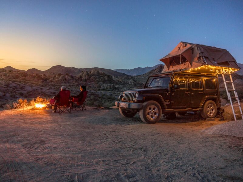 black jeep at a desert