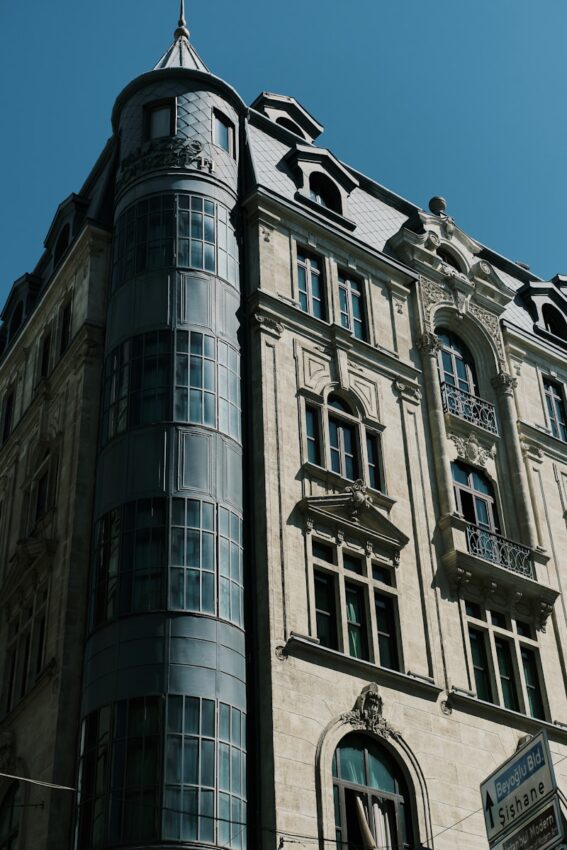 a tall building with many windows