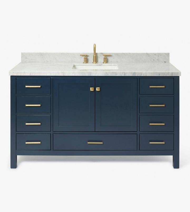 ARIEL Cambridge Midnight Blue solid-wood Shaker vanity