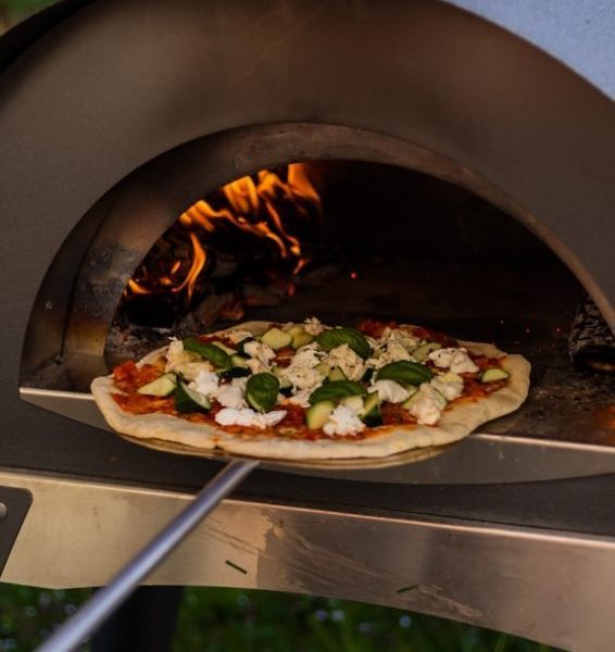 pizza on white ceramic plate