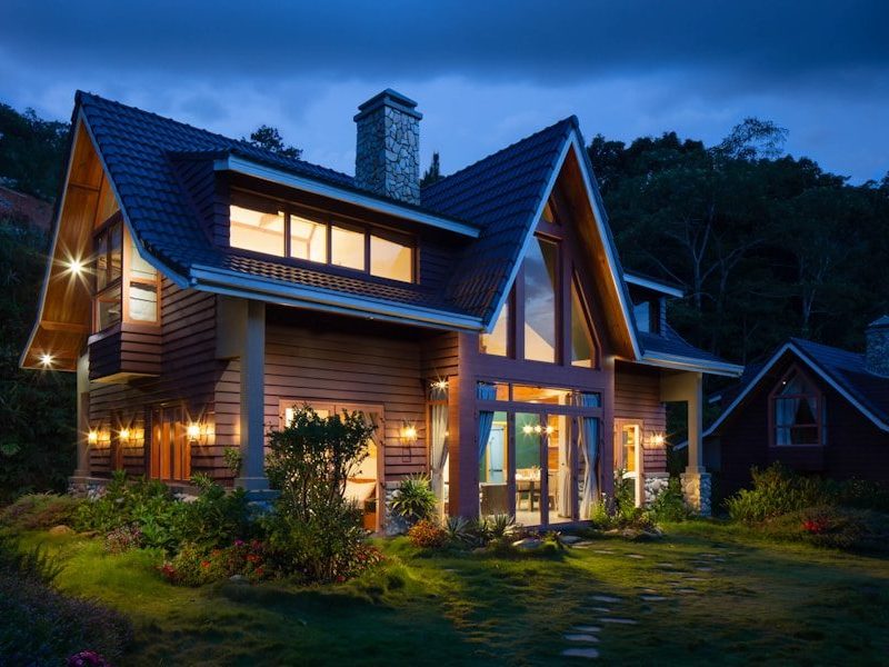 brown and black wooden house