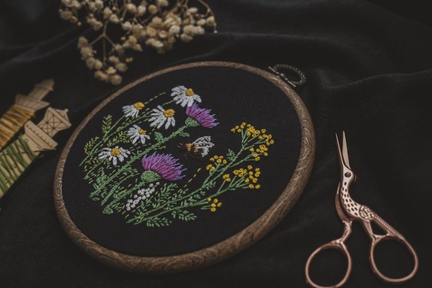 hang embroidery for a classic cottage look