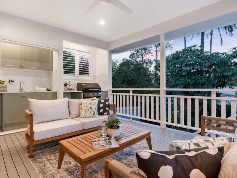 white couch and brown wooden table