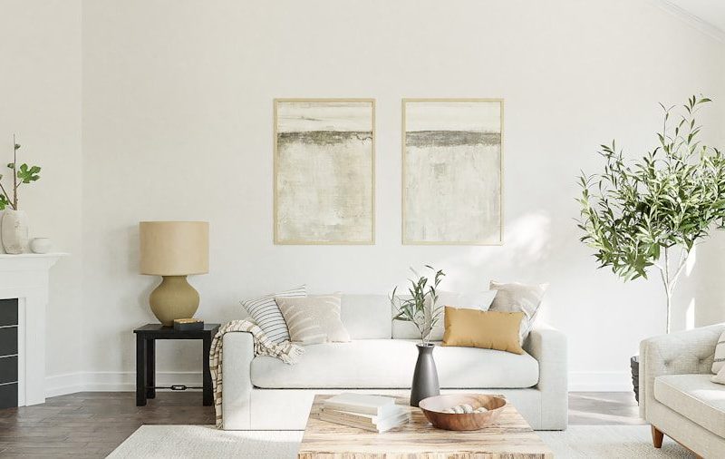 a living room filled with furniture and a fire place